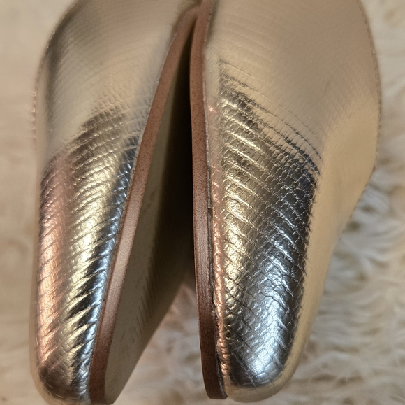 J. Crew Silver and Gold Slingback Flats - Picture 7 of 9